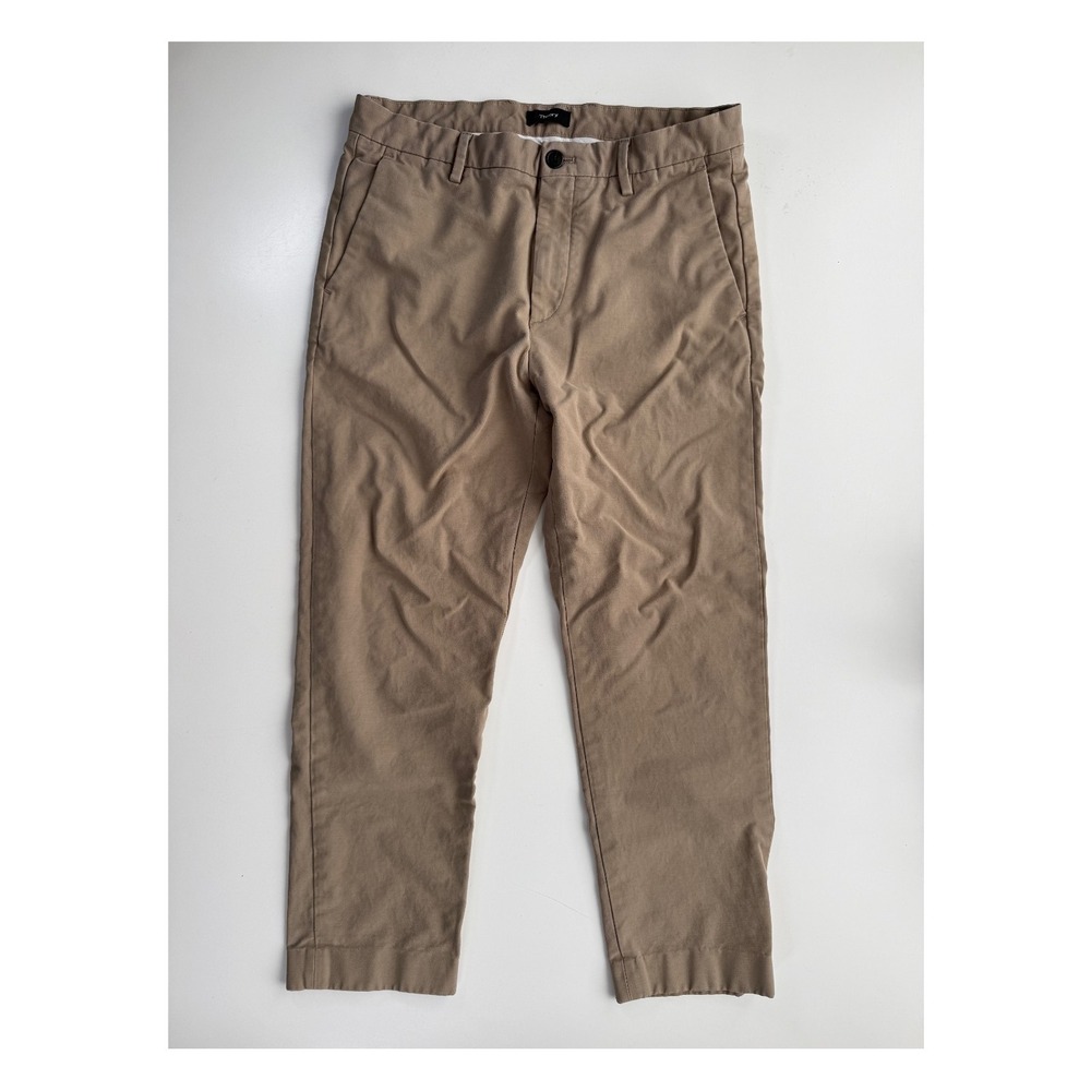THEORY Zaine SW Twill Chino Stretch Pants Mens 32 *Hemmed Khaki Slim Fit Casual